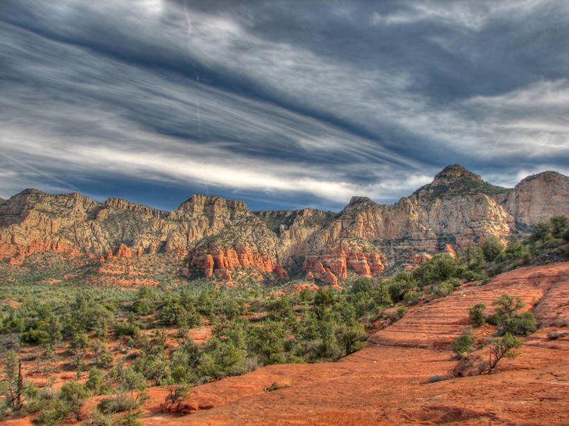 无人,横图,室外,白天,美景,山,美国,地形,景观,风景,自然,景色,摄影,灌木,岩层,自然风光,塞多纳,自然地理,岩石,彩图