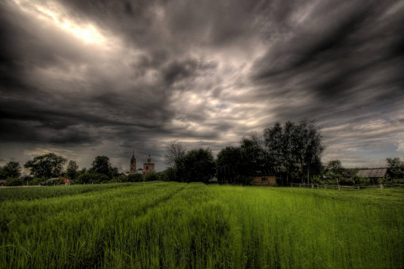 无人,横图,室外,白天,农业,小麦,美景,日光,俄罗斯,房屋,景观,田地,树,自然,景色,摄影,生长,自然风光,农舍,彩图,苏兹达尔