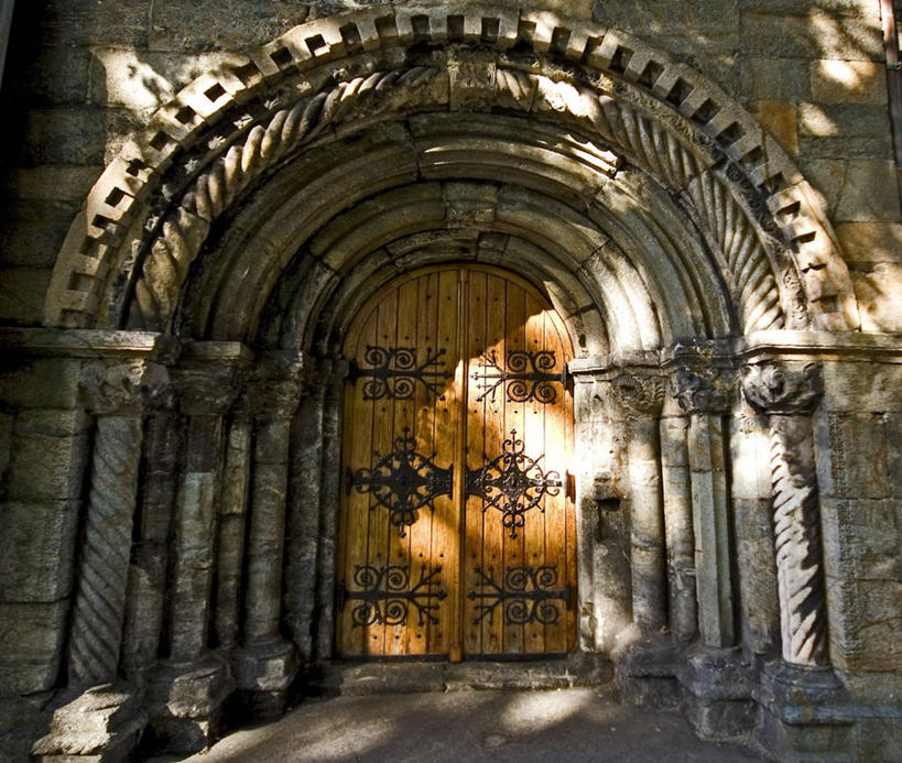 无人,横图,室外,白天,建筑,日光,挪威,拱门,历史,摄影,罗马式,基督教,卑尔根,彩图,旅行