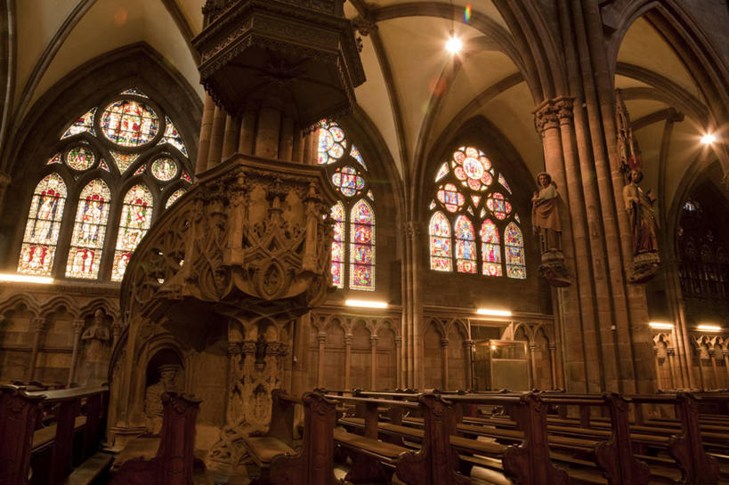 无人,教堂,横图,室内,白天,建筑,德国,宏伟,摄影,照亮,基督教,德国文化,哥特式风格,彩色玻璃,弗赖堡,彩图