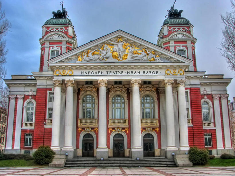 无人,横图,室外,白天,建筑,剧院,保加利亚,首都,文艺复兴,摄影,高雅,索非亚,彩图,旅行