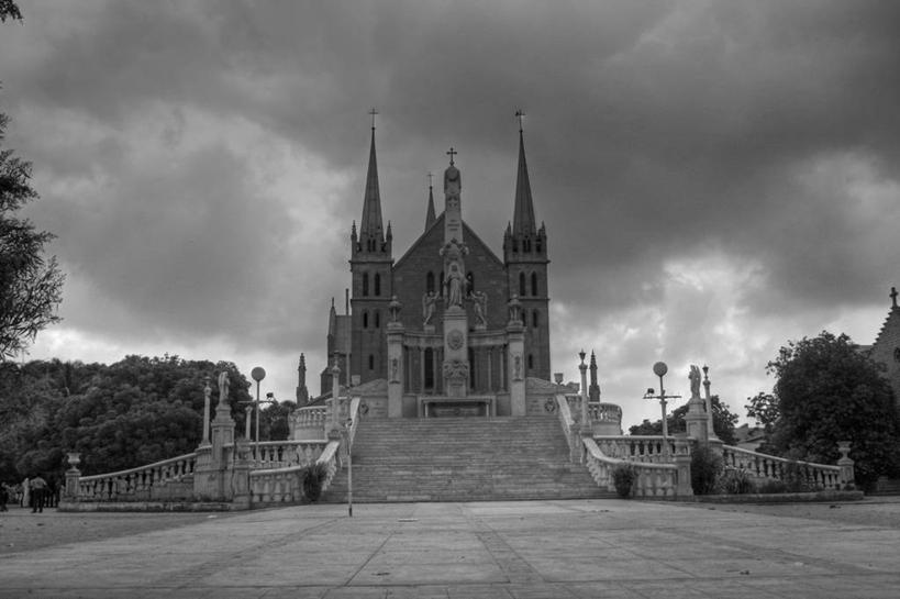 无人,横图,黑白,室外,白天,多云,建筑,巴基斯坦,宏伟,历史,摄影,基督教,卡拉奇,旅行,大教堂