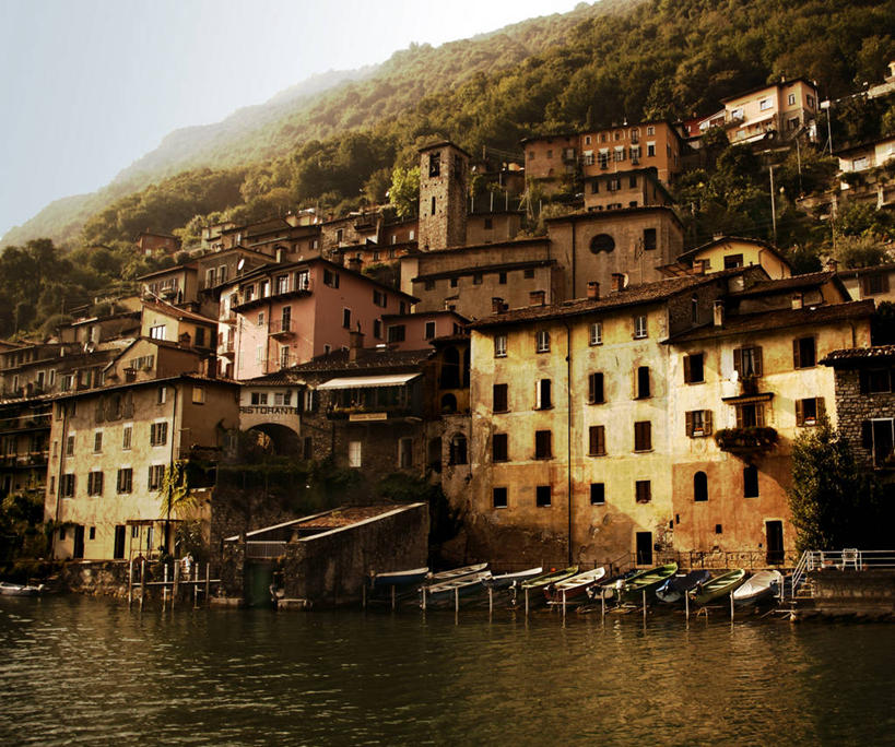 无人,横图,室外,白天,度假,山,建筑,瑞士,河岸,城镇,摄影,迷人,游艇码头,卢加诺湖,提契诺州,彩图