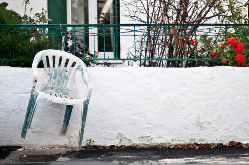 无人,栏杆,横图,室外,白天,希腊,吊挂,悬挂,挂,摄影,肮脏,邋遢,克里特岛,龌龊,污秽,彩图