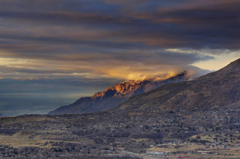 无人,横图,室外,美景,日落,山,美国,景观,风景,自然,景色,摄影,自然风光,犹他,奥格登,彩图