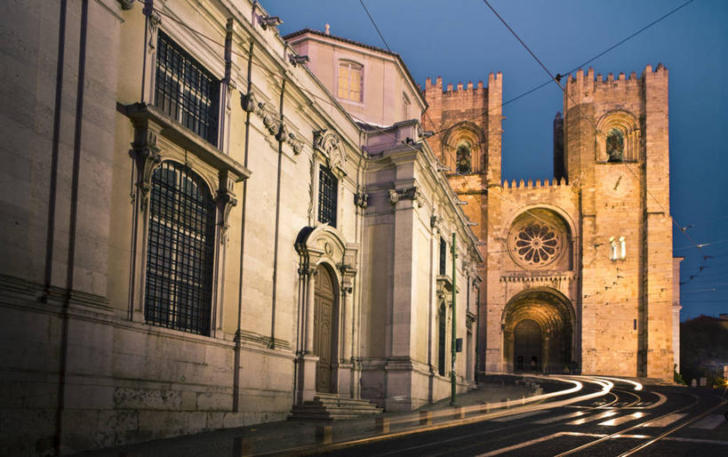 无人,横图,室外,城市,建筑,街道,葡萄牙,欧洲,古城,首都,里斯本,黄昏,摄影,基督教,南欧,葡萄牙共和国,阿尔法玛,彩图,大教堂