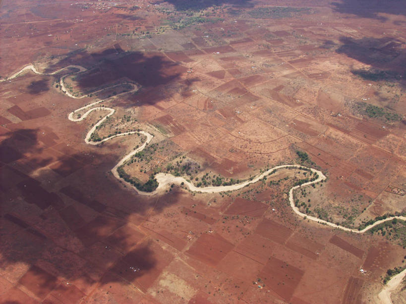 无人,横图,俯视,航拍,室外,白天,河流,肯尼亚,田地,河床,天气,首都,风景,摄影,干旱,鸟瞰,干的,奈洛比,彩图,高角度拍摄