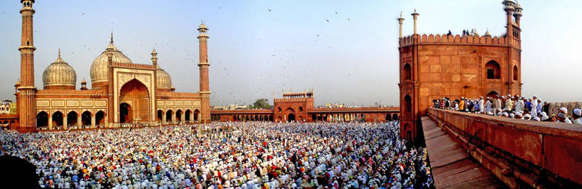无人,横图,全景,室外,白天,建筑,印度,许多人,祈祷,一群人,摄影,伊斯兰教,群众,德里,彩图