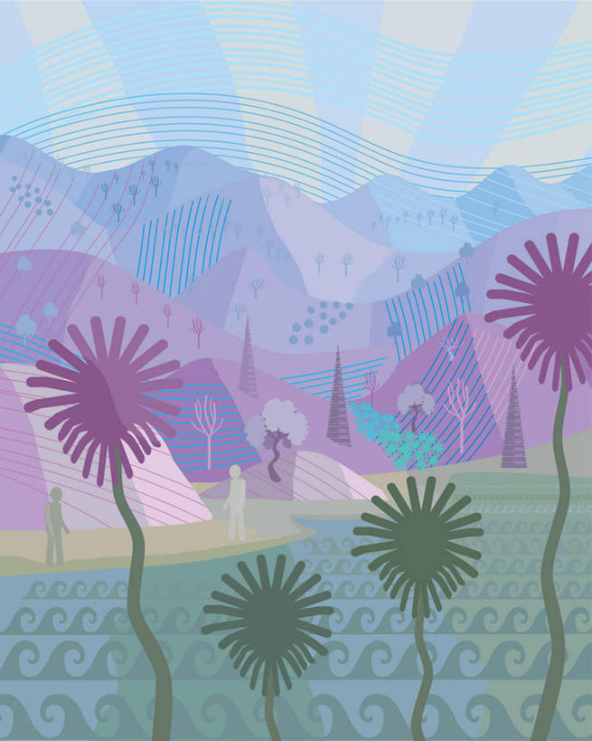 无人,竖图,插画,室外,数码,科技,美景,山,阴影,艺术,网络,景观,高光,几何,计算机图形,合成,图画,蜡笔画,画,花,树,自然,景色,摄影,电脑合成图,数码合成图,合成图,自然风光,漫画,写实,具体,具象,彩图