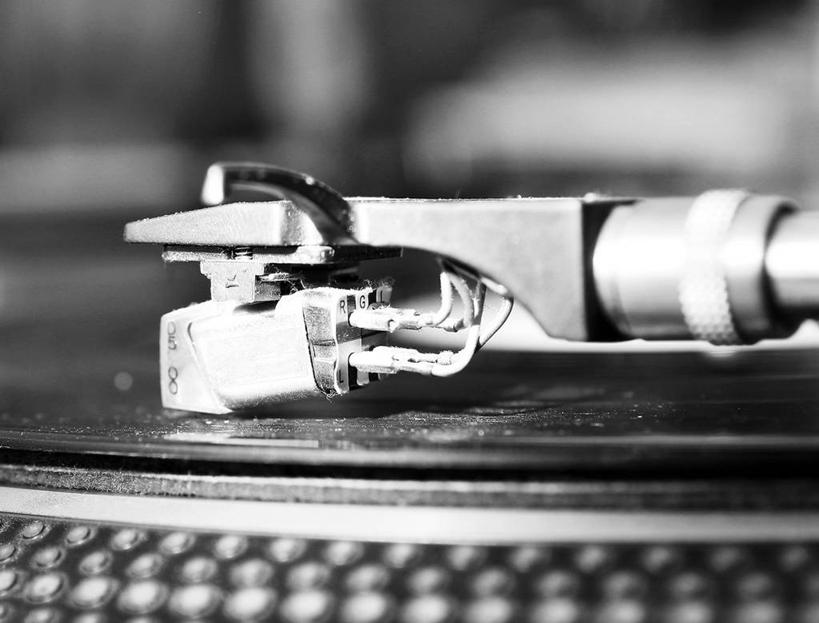 无人,横图,黑白,室内,特写,唱片,古典,音乐,旋转,摄影,部分,影棚拍摄