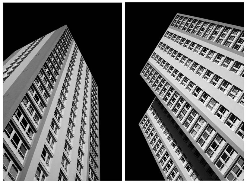 无人,横图,黑白,室外,仰视,建筑,摩天大楼,英国,数码合成,天空,摄影,一致,格拉斯哥,低角度拍摄