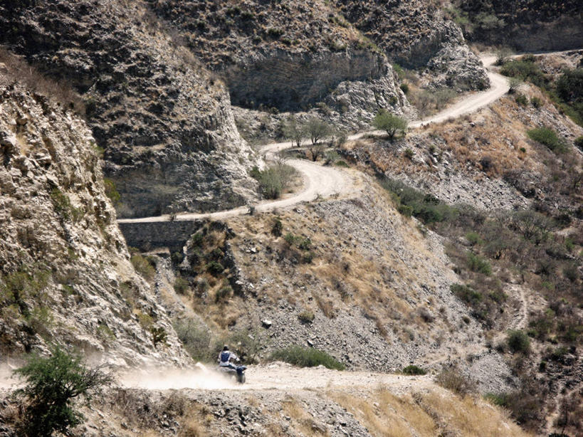 横图,室外,白天,山,墨西哥,弯曲,摄影,灌木,迅速,灰尘,拉丁美洲,岩石,彩图