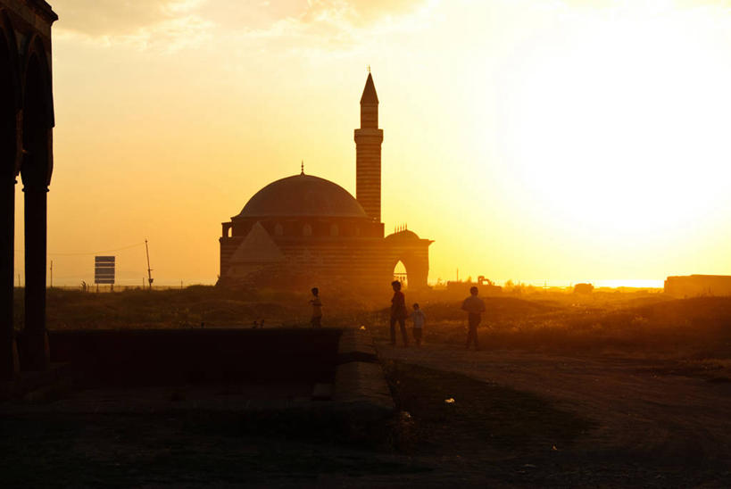 横图,室外,日落,建筑,日光,欧洲,废墟,摄影,伊斯兰教,清真寺,剪影,土耳其文化,彩图