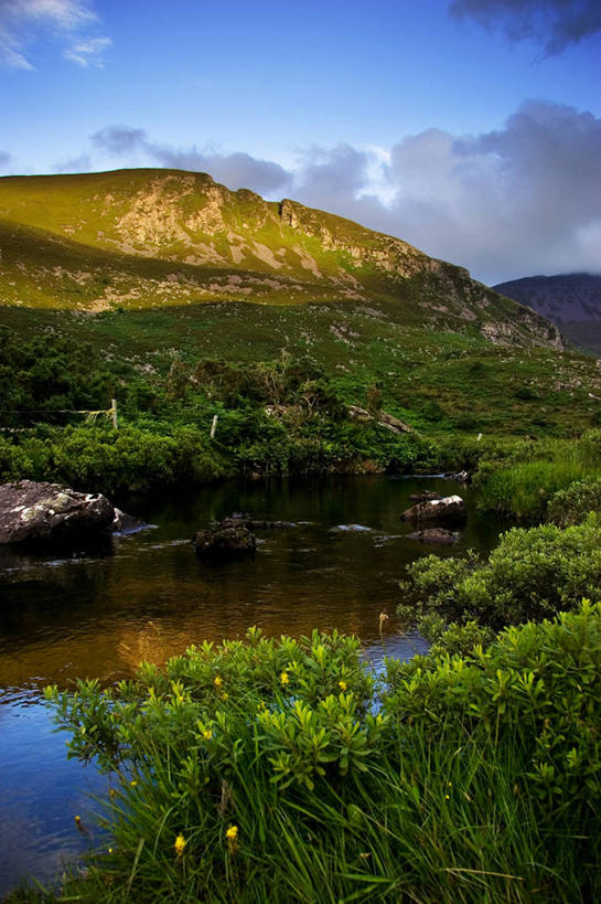 无人,竖图,室外,白天,河流,美景,山,爱尔兰,欧洲,地形,景观,流水,云,风景,自然,景色,摄影,宁静,西欧,自然风光,芒斯特省,爱尔兰共和国,凯里郡,芒斯特,彩图