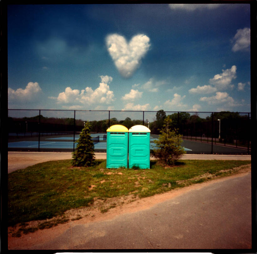 无人,横图,方图,室外,白天,草坪,卫生间,洗手间,浴室,路,美国,篱笆,云,树,摄影,幽默,公厕,公共厕所,计算机制图,想法,心型,厕所,彩图