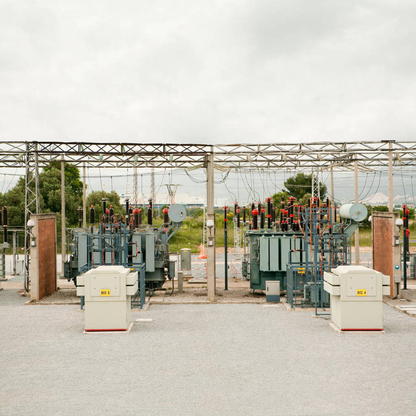 无人,方图,室外,白天,多云,西班牙,巴塞罗那,发电机,联系,发电站,摄影,能源,电,彩图,电力线,高压变压器