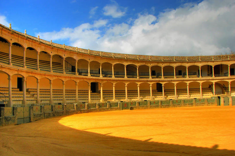 无人,横图,室外,白天,建筑,弯曲,柱子,拱门,体育场,斗牛场,摄影,彩图