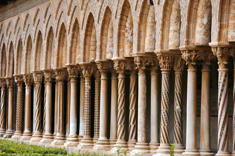 无人,横图,室外,白天,建筑,意大利,柱子,摄影,回廊,透视图,彩图,大教堂