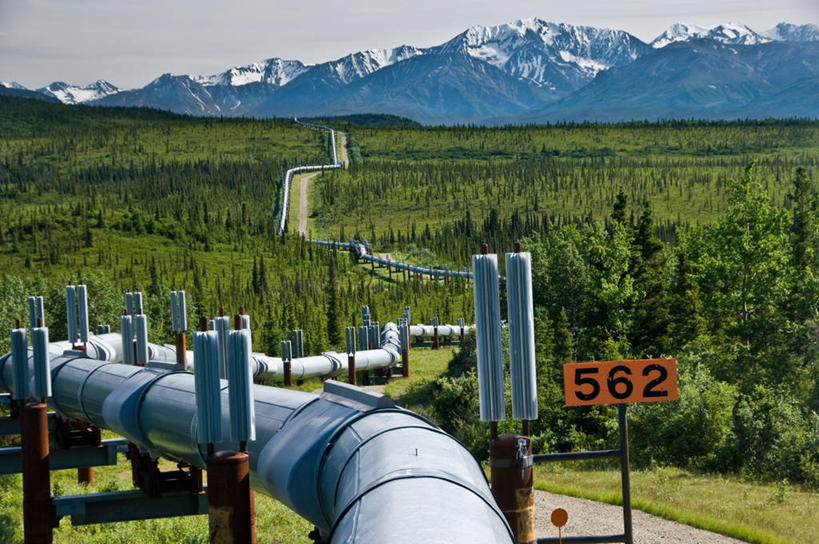 无人,横图,室外,白天,建材,山脉,雪山,金属制品,美国,金属,管子,数字,地形,联系,管道,钢管,摄影,石油工业,建筑材料,阿拉斯加,彩图,输油管道