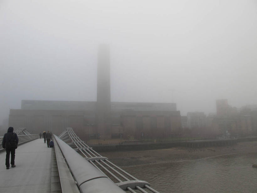 博物馆,横图,室外,白天,雾,英国,首都,泰晤士河,摄影,人行桥,美术馆,伦敦千禧桥,彩图