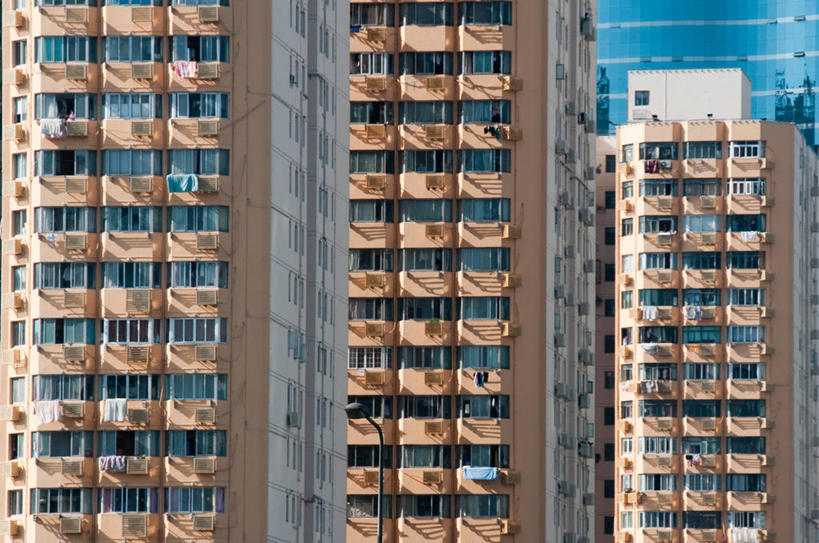 无人,横图,室外,白天,建筑,上海,一排,整齐,公寓,排列,摄影,部分,队列,一致,彩图