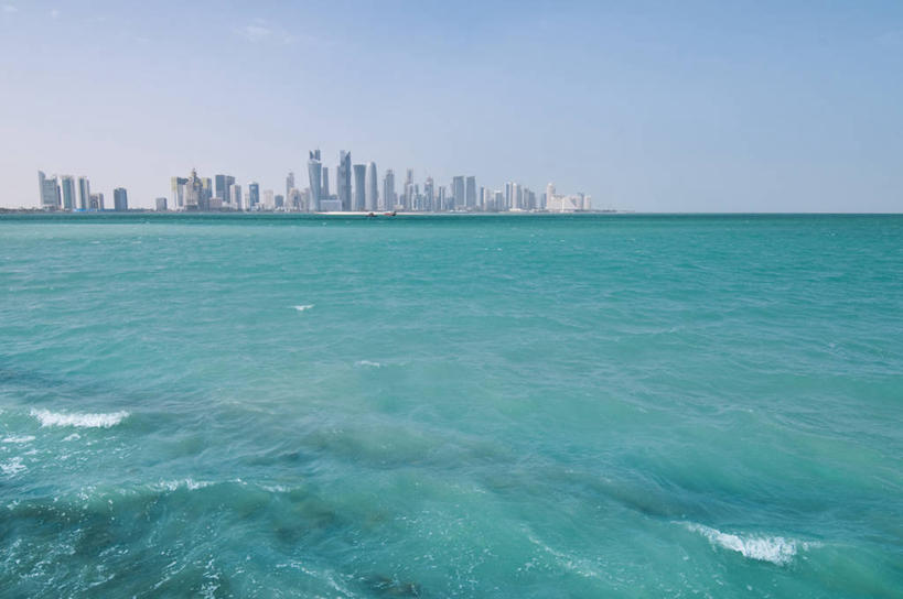 无人,横图,室外,白天,天际线,摩天大楼,卡塔尔,水平线,首都,风景,摄影,市区,波斯湾,多哈,彩图