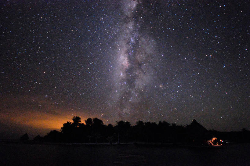 无人,横图,室外,夜晚,长时间曝光,伯利兹,发光,星星,风景,天空,摄影,银河系,剪影,彩图