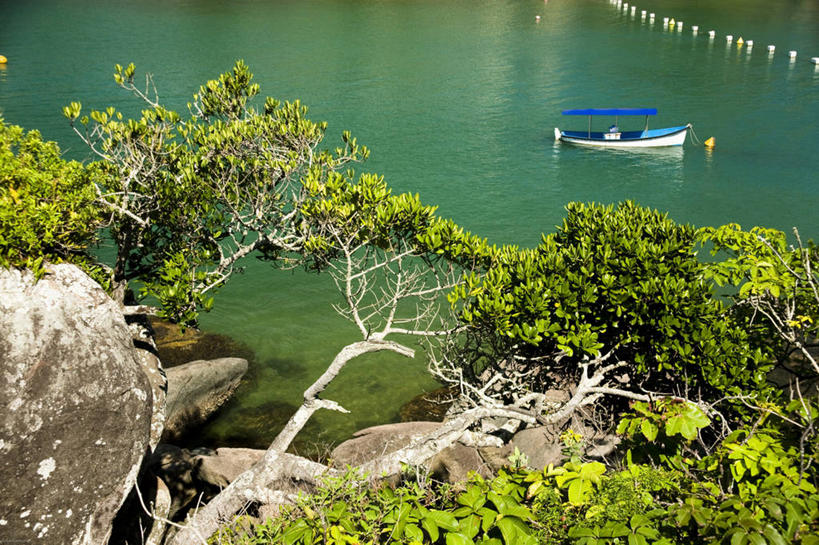 无人,横图,俯视,室外,白天,船,巴西,普拉亚,海岸线,树,天空,运输,摄影,拉丁美洲,海滩,岩石,彩图,高角度拍摄