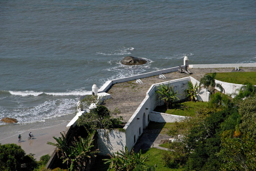 横图,俯视,室外,白天,建筑,巴西,树,波浪,大西洋,南美,摄影,南美洲,拉丁美洲,要塞,美洲,巴西联邦共和国,亚美利加洲,南亚美利加洲,巴拉那,巴拉那州,海滩,彩图,高角度拍摄