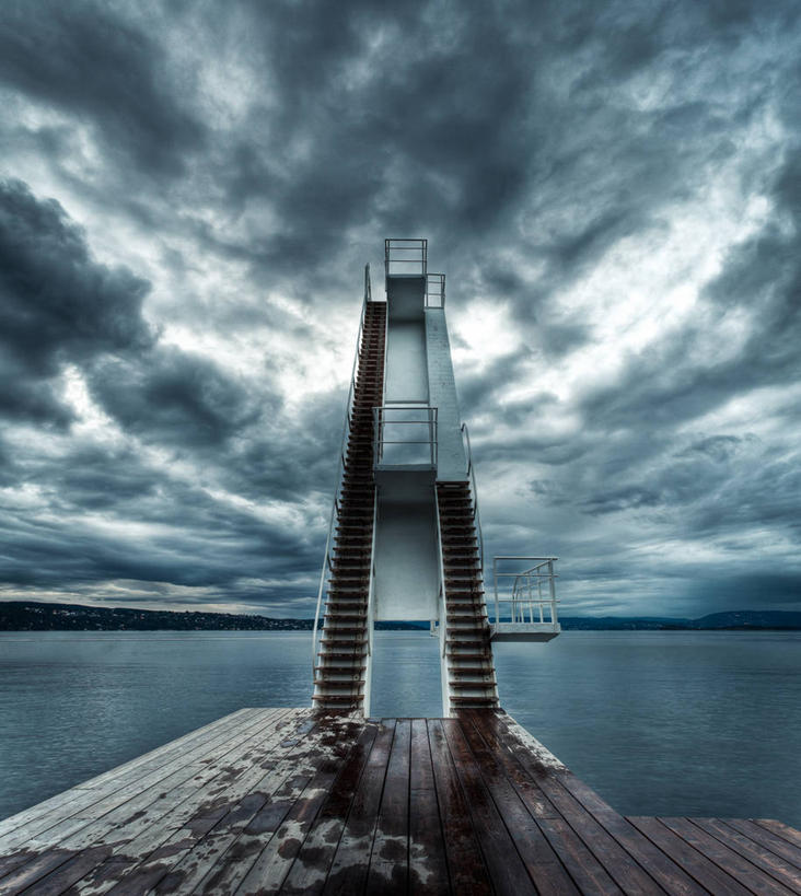 无人,竖图,室外,白天,湖,多云,楼梯,挪威,木制,首都,摄影,天堂,晋升,奥斯陆,海滩,彩图