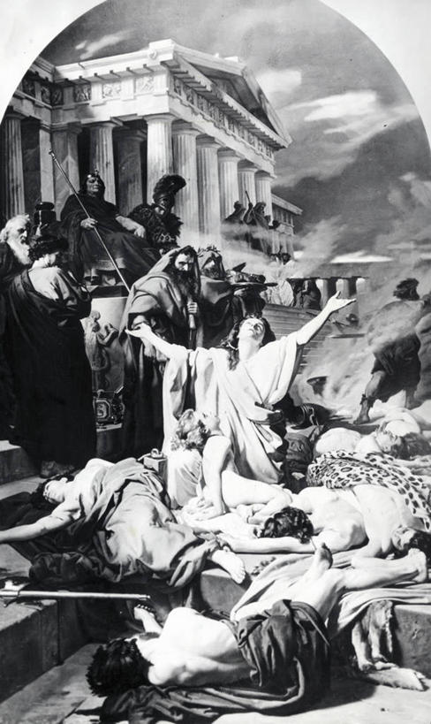 成年人,举,竖图,黑白,插画,室外,白天,数码,科技,建筑,阴影,网络,长袍,拱门,高光,几何,计算机图形,合成,图画,台阶,画,托,向上看,尸体,死亡,电脑合成图,数码合成图,基督教,合成图,漫画,写实,具体,具象,尸身,遗体,旧约,举起,举手,举着,向上举,向上伸,向上托,尸首,殉道者