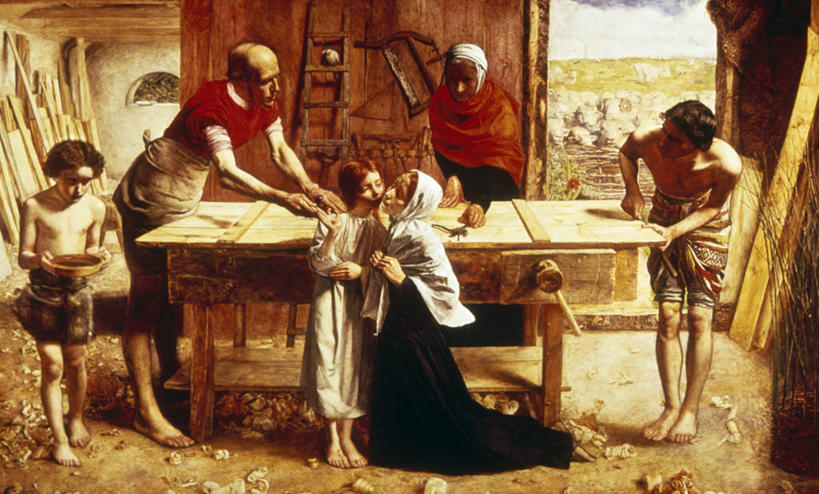 儿童,成年人,中年人,老年人,家庭,母亲,父亲,儿子,横图,插画,室内,白天,合作,车间,建材,数码,科技,建筑,油画,阴影,网络,材料,工具,木板,木材,高光,几何,计算机图形,合成,图画,画,木柴,温暖,温馨,一家人,宗教,建造,木料,宁静,电脑合成图,数码合成图,和睦,基督,基督教,合成图,天主教,耶稣,漫画,救世主,写实,具体,具象,基利斯督,弥赛亚,默西亚,老年男性,老年女性,男孩,男人,男性,年轻男性,女性,中年女性,年轻人,木工,彩图,融洽,拉斐尔前派