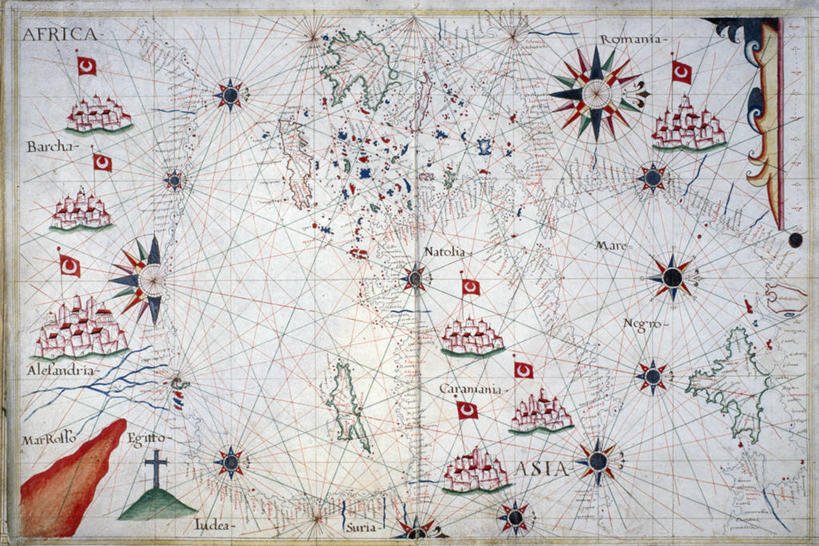 无人,横图,插画,室外,数码,科技,海洋,山,地图,旗帜,阴影,网络,十字架,岛,海岸线,高光,几何,计算机图形,合成,图画,历史,画,古代,英文字母,罗盘,电脑合成图,数码合成图,合成图,地中海,漫画,写实,具体,具象,黑海,美术工艺,自然地理,彩图,地图学,过去