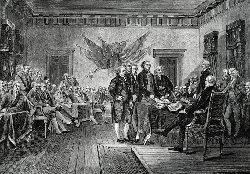 成年人,站,坐,横图,黑白,插画,室内,民族服装,聚会,建材,数码,科技,地板,桌子,建筑,旗帜,椅子,阴影,网络,材料,木板,木材,聚餐,地面,许多人,高光,几何,计算机图形,合成,图画,历史,木地板,画,木柴,一群人,建造,木料,电脑合成图,数码合成图,合成图,政治,漫画,美国文化,18世纪,写实,具体,具象,独立宣言,硬木,传统服装,民俗服,雕刻术