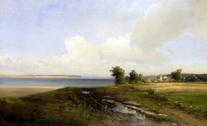 无人,横图,插画,室外,白天,数码,科技,河流,油画,阴影,网络,地平线,地形,乡村,云,辽阔,地面,高光,几何,计算机图形,合成,图画,画,树,风景,广阔,灌木,宁静,一望无际,电脑合成图,数码合成图,合成图,延伸,漫画,天地相交,写实,具体,具象,无边无际,一马平川,伏尔加河,水坑,彩图