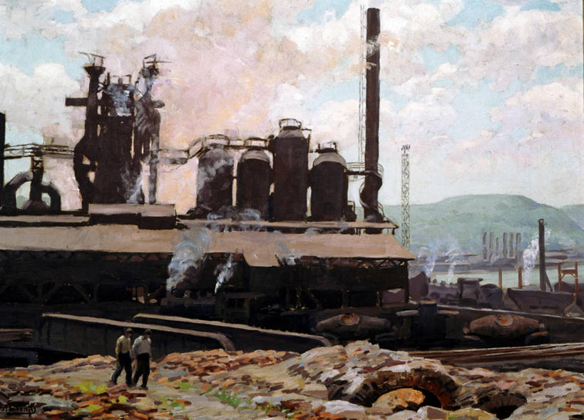 成年人,两个人,工厂,横图,插画,室外,白天,绘画,烟囱,数码,科技,油画,阴影,环保,艺术,网络,云,高光,几何,计算机图形,古典,合成,图画,文化,工业区,画,工艺品,品味,烟,工业,能源,污染,美术,回收,电脑合成图,数码合成图,资源,高雅,合成图,漫画,熔炉,利用,低碳,循环,写实,具体,具象,美学,持续,空气污染,美术工艺,步行,彩图