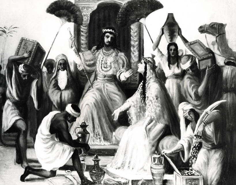 成年人,观众,站,坐,横图,黑白,插画,室外,正面,民族服装,绘画,数码,科技,阴影,艺术,会议,网络,许多人,高光,几何,计算机图形,古典,合成,图画,文化,画,工艺品,品味,手势,一群人,美术,电脑合成图,数码合成图,权威,领导,高雅,基督教,合成图,漫画,犹太教,皇室,18世纪,写实,具体,具象,美学,王座,旧约,美术工艺,所罗门,把握,男人,女人,跪着,传统服装,民俗服,打手势,掌控