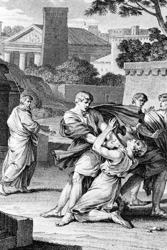 成年人,中年人,竖图,黑白,插画,室外,白天,数码,科技,城市,街道,五个人,阴影,网络,人行道,高光,几何,计算机图形,合成,图画,画,电脑合成图,数码合成图,合成图,漫画,处罚,写实,具体,具象,仆人,年轻男性,中年男性,年轻人,勒死