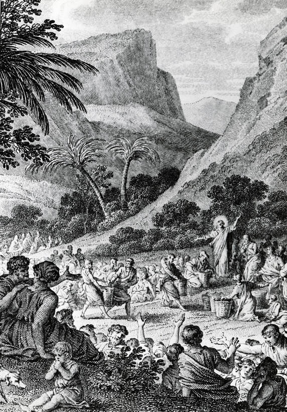 竖图,黑白,插画,室外,白天,数码,科技,山,阴影,网络,许多人,高光,几何,计算机图形,合成,图画,画,一群人,宗教,电脑合成图,数码合成图,基督,基督教,合成图,天主教,耶稣,漫画,救世主,写实,具体,具象,基利斯督,弥赛亚,默西亚,神迹