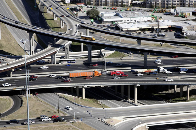 无人,横图,俯视,室外,白天,建筑,汽车,美国,交通,方向,现代,运输,摄影,德克萨斯,高架道路,奥斯汀镇,彩图,高角度拍摄,旅行