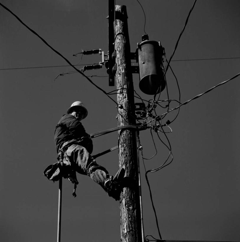 西方人,成年人,一个人,修理工,技术人员,竖图,方图,黑白,室外,白天,仰视,工作服,制服,安全,欧洲,美国,欧洲人,仅一个男性,木制,电缆,电线杆,头盔,头饰,防护,联系,工人,安全帽,职业,电话线,摄影,修理,保护,保险,防护服,保全,周全,安稳,安定,工作制服,技能,平安,白种人,员工,技术员,低角度拍摄,工作套服,匠人,劳动者,体力工,技工