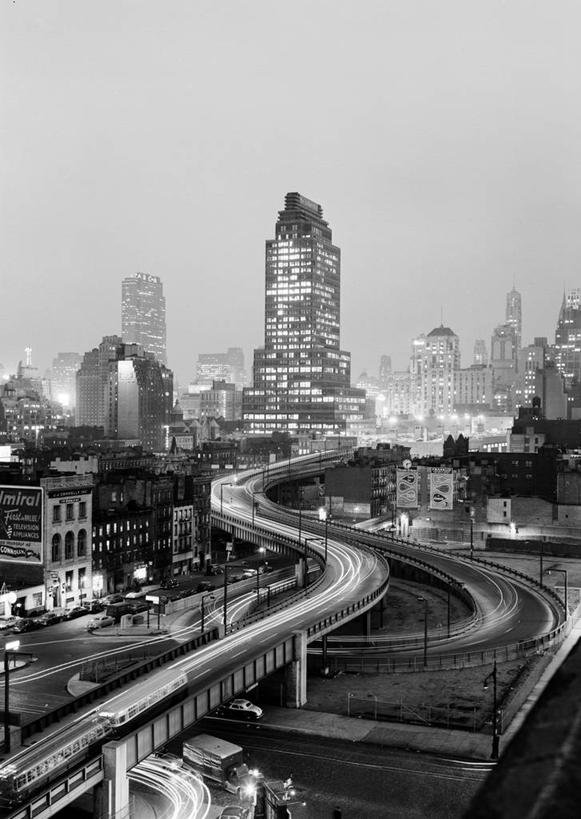 无人,竖图,俯视,黑白,室外,运动模糊,度假,复古,美景,城市风光,城市,道路,建筑,立交桥,路,摩天大楼,公路,纽约,美国,景观,公共交通,交通,娱乐,黄昏,享受,休闲,景色,放松,运输,摄影,蜿蜒,面板,照亮,马路,高角度拍摄