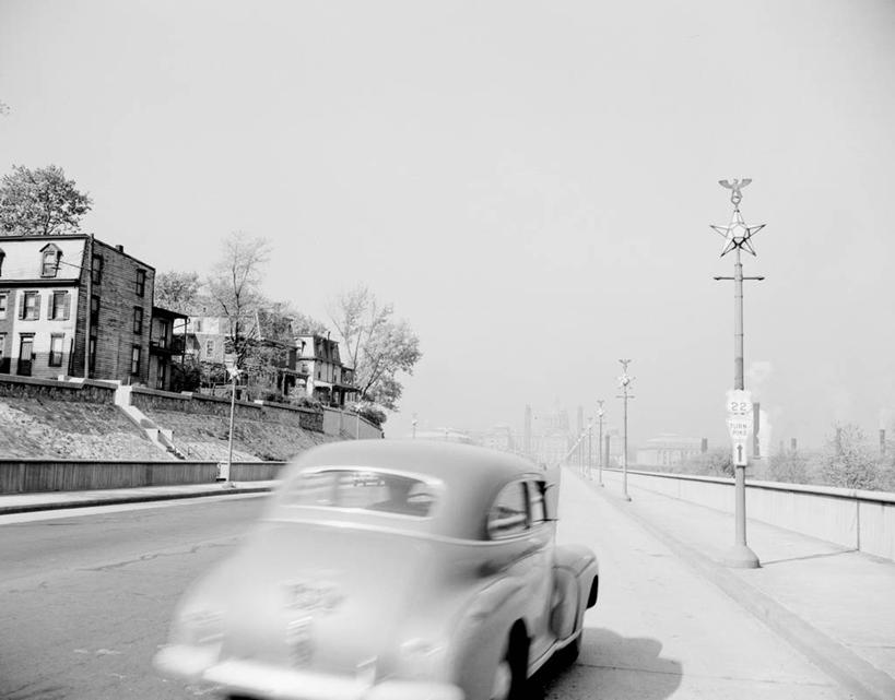 无人,横图,黑白,室外,白天,运动模糊,路,汽车,美国,房屋,杆,天空,运输,摄影