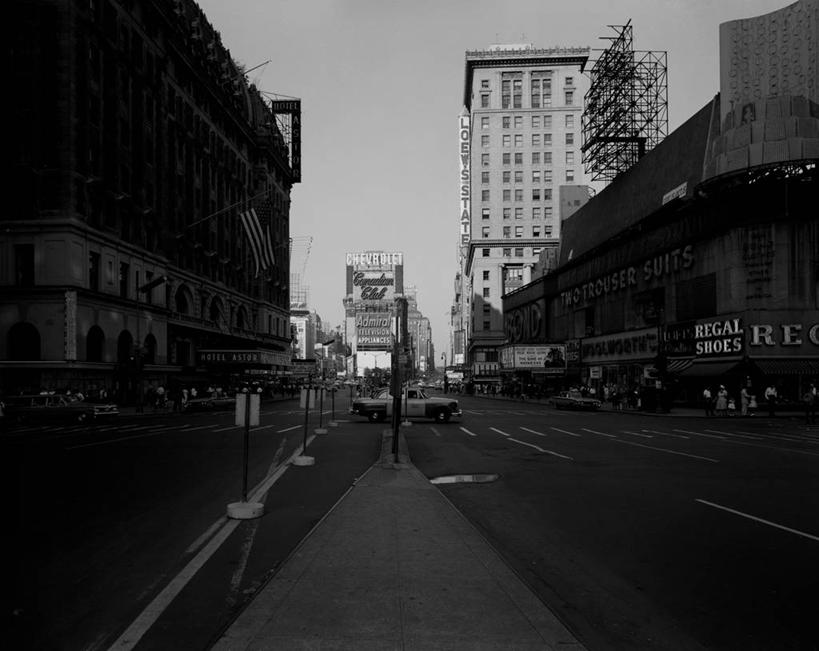 横图,黑白,室外,白天,城市,街道,纽约,美国,摄影,曼哈顿时代广场