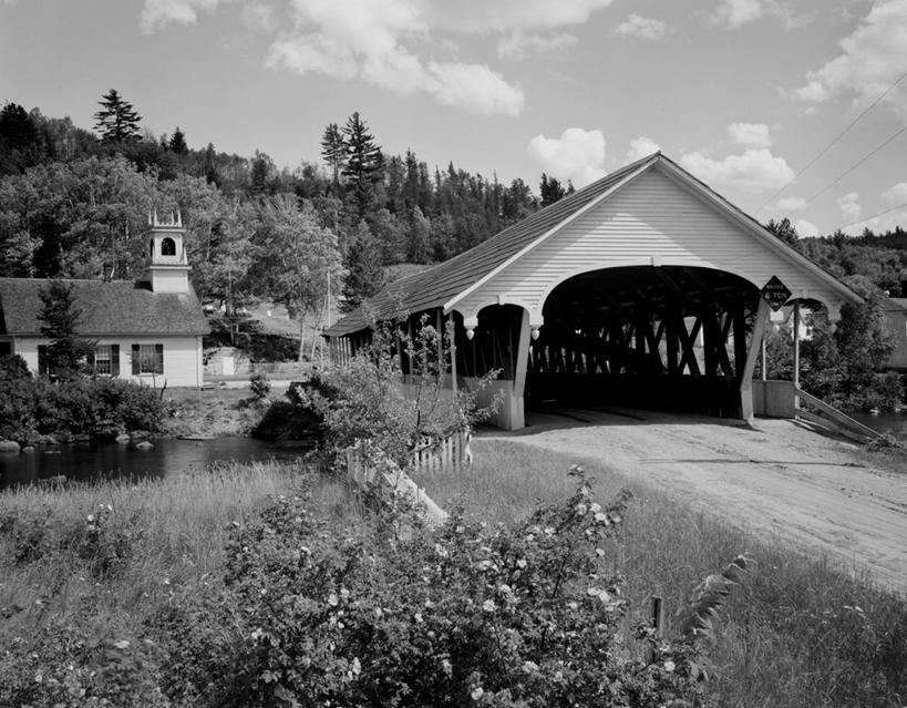 无人,教堂,横图,黑白,室外,白天,河流,建筑,美国,乡村,摄影,宁静,北美,北美洲,美洲,廊桥,新罕布什尔州,北亚美利加洲,亚美利加洲,新罕布什尔,新罕布夏州,花岗岩州,花冈岩之州,滑雪之州,新英格兰,纽英仑,美利坚合众国