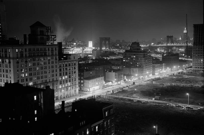 无人,横图,俯视,黑白,室外,夜晚,度假,美景,城市风光,城市,建筑,纽约,美国,景观,桥,联系,娱乐,享受,休闲,景色,放松,摄影,吊桥,照亮,布鲁克林桥,曼哈顿桥,彩图,高角度拍摄