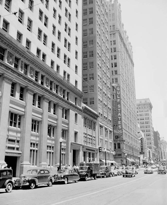 无人,竖图,黑白,室外,白天,城市,道路,建筑,街道,路,摩天大楼,公路,汽车,美国,交通,摄影,德克萨斯,达拉斯市,马路