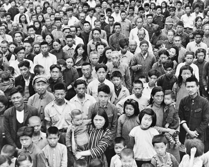 儿童,成年人,人群,横图,俯视,黑白,室外,白天,亚洲,摄影,运送,群众,东亚人,男人,女人,亚洲人,中国人,高角度拍摄