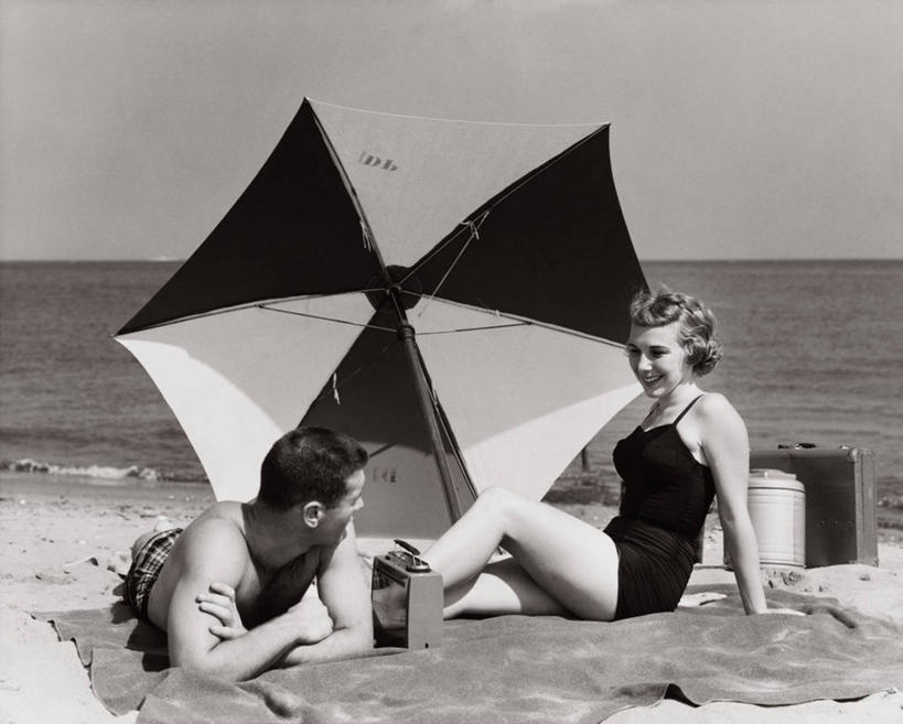 两个人,横图,室外,白天,摄影,男性,女性,年轻人,海滩,彩图,伴侣