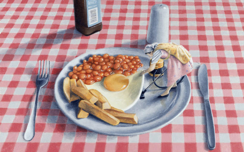 成年人,一个人,横图,插画,室内,特写,早餐,数码,科技,桌子,豆,仅一个女性,阴影,艺术,网络,叉,煎蛋,油炸,食品,高光,几何,计算机图形,合成,图画,休闲装,画,桌布,瓶子,围巾,汤匙,靠,靠着,生活方式,幽默,电脑合成图,数码合成图,女仆,合成图,膳食,文学,餐刀,漫画,想象,写实,具体,具象,式样,清洗,彩图,早饭,真空吸尘器,超现实主义,流派,艺术流派